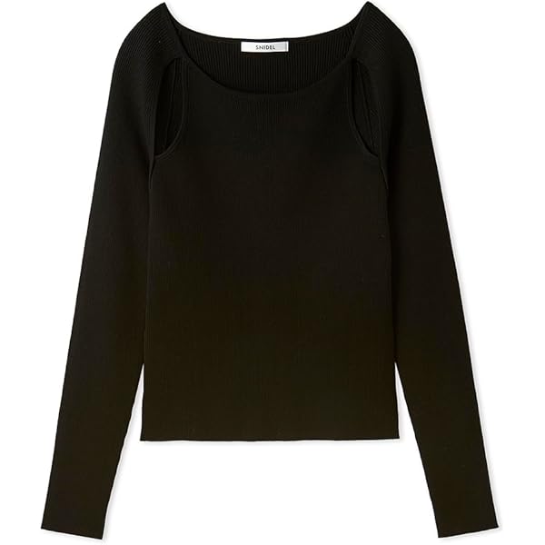 SNIDEL ラッフル刺繍ニットプルオーバー 黒 ラッフル刺繍ニットプルオーバー(507805981)｜阪急百貨店公式