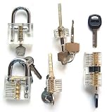 Loochingクリスタル5 Pieces Padlock Set With Cutaway練習南京錠、スタイル1