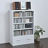 6BOXシリーズ 引出し付強化ガラスキャビネット fr-050-wh