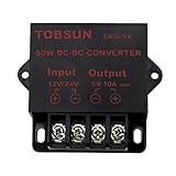 EPBOWPT DC 12V/24V to 5V 10A Converter Step Down Regulator 5V Regulated Power Supplies Transformer C