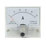 uxcell DC 0-50A パネルメーター　アナログ電流計　電流計　ゲージメーター　長方形 85C1-A