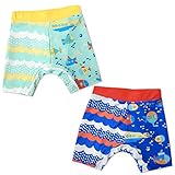 (ミントグリーン/95cm)ベビー スイムパンツ 水着 スイムウエア Whole ホール 男の子 UVカット加工 潜水艦 波 男児 ベビー