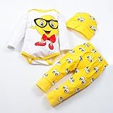 杜屋トヤ　新生児服　上下セット　ルームウェア　長袖Ｔシャツ ロンパース　パンツ 　帽子　かわいい　洋式　秋　冬　カジュアル　遊び　お出かけ　プレゼント　女の子　男の子　ユニセックス　赤ちゃん　70/8
