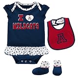 NCAA新生児& Infant「チームLove」ボディスーツ、よだれかけ& Bootieセット