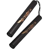 Asusee ヌンチャク 初心者向け 武術 訓練用 軽量 安全デザイン ゴム製 練習用 nunchaku 練習の強さとスピード (ブラック)