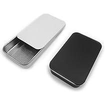 Amazon.co.jp: スライドケース 2個セット ブリキ缶 小物入れ