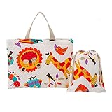 キルティング レッスンバッグ 巾着袋つき ZOO ホワイト