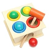 ベビーキッズ子供木製ノックHammeringボール初期学習教育玩具セット