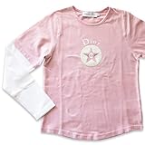 (ベビーディオール) baby Dior 重ね着風長袖Tシャツ 12歳用 12A D4Z8TEE3　スパンコールDiorスター  [並行輸入品]