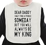 Dear Daddy I May Find A Prince Someday Slogan ネクタイを有する有機ビブ Medium