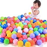 LANDFOX Kid Toy , 100個カラフルなボール楽しいボールソフトプラスチック海洋ボール