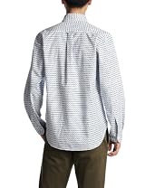 Print Pattern Buttondown Shirt Made in India 111-11-3539: Light Blue Print Pattern Buttondown Shirt Made in India 111-11-3539: Light Blue