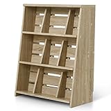 本棚 マンガ収納 スライド＆ディスプレイ スライド式 ブックエンド 木製 リアル木目 スリムタイプ 幅60 下段 単品 ナチュラル