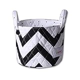 Minene Storage Basket (Small, Black and White Chevron) by Minene