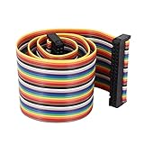 uxcell IDCフラットリボンケーブルコネクタ F/Fコネクタ レインボー 34ピン34ウェイ