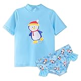 【水着子供用】女の子 ラッシュガード セパレー水着 半袖　ファッション　キュート 柔らかい　伸縮性　可愛い花柄　カラーステッチ 上下セット水着　スイミングスーツ (8-9歳(ラベル NO.10A), 