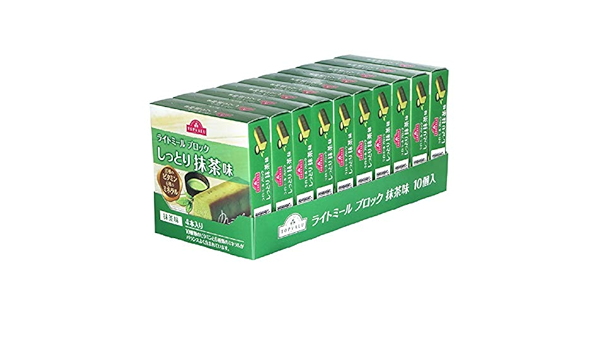 Amazon 10個セット ライトミール ブロック しっとり抹茶味 80g 4本 10個 トップバリュ 栄養バー