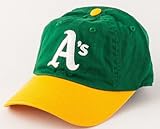 Oakland Athletics A 's MLB野球キャップ1つサイズAmerican Needleコットンツイルグリーンイエロー