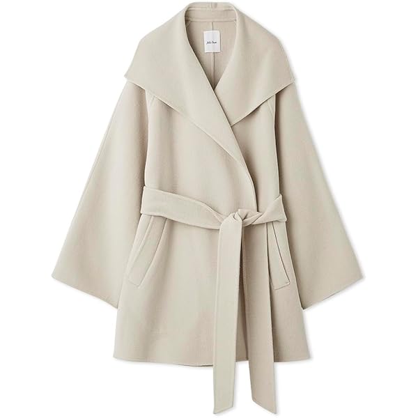 Amazon | [ミラオーウェン] ノーカラーコクーンハーフ丈ポンチコート