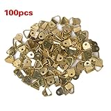 WINOMO Heavy Duty小さな三角形Dリング1つ穴画像フレームハンガー – 100 Pieces