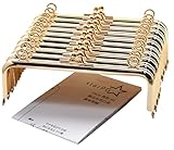 starPG 14cm ゴールド 角型 がま口口金 差し込み式 型紙付き ハンドメイド パーツ (10個セット)