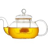 【morningplace】 ガラス ティーポット かわいい 魔法のランプ お洒落 インテリア に (600ml)