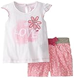 Leeベビー女の子Love Tee Short Set カラー: ピンク