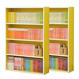 山善(YAMAZEN) (2個組)マンガぴったり本棚カラーボックス CMCR-9060(YE)*2 イエロー
