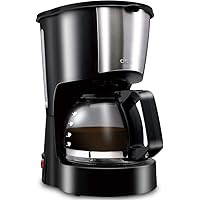 ドリテック(dretec) コーヒーメーカー 自動 保温機能付き ガラスポット付き リラカフェ ブラック 紙フィルター不要 コンパクト CM-100ABKDI