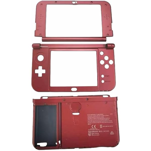 Amazon | New3DSXLトップ&ボトムシェルカバープレートブラック交換用