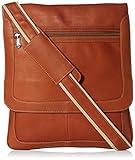 Piel Leather 2817 Small Vertical Messenger - Saddle