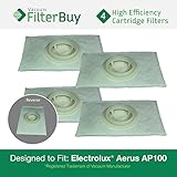 4 - Electrolux Aerus AP100 Canister Filters, Part LE-2100. Designed by FilterBuy to fit Electrolux/A
