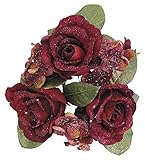 エルアーツ 造花 ローズミックスクラスター 全長13cm・花径6cm E8622-00