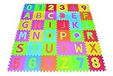 Letters & Numbers Puzzle Play Mat 36 Tiles EVA Foam Rainbow Floor by Poco Divo [並行輸入品]