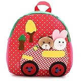 Eldori ベビー & キッズ 赤ちゃん リュック サック 男の子 女の子 通園 お散歩 子供 バッグ 1〜6歳 入学 入園 通園 新学期 誕生日 お祝い プレゼント (レッド)