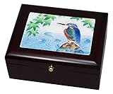 彩光舎 七宝焼き オーバーナイトBOX(小) カワセミ 119-01