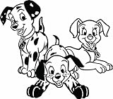 Three / 3 Dalmatian Puppies - Black, 11 X 11 Inches [並行輸入品]