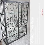 アイアン＆ガラスシェルフ（ブラック）