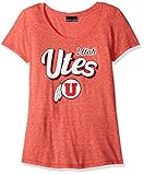 NCAAユタUtes Women 's Tri Blend半袖スクープネックTシャツ, Large ,レッドtri-natural