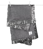 Little Giraffe Luxe Twist Baby Blanket, 29" x 35", Charcoal [並行輸入品]