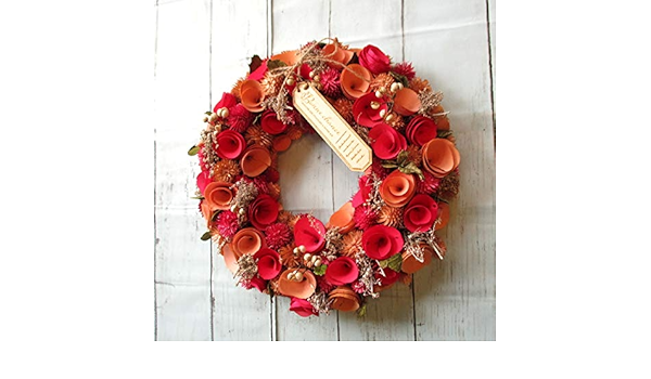 Amazon 風水リース ピンク 桃 ナチュラルリース 直径約32 5cm クリスマスリース 4474 A Pk 薫る花 おしゃれ ナチュラル 玄関ドア 自然素材 材料 手作り 花 フラワー ドライフラワー オンライン通販