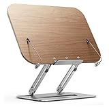 [Hope Retailer] 木製 ブックスタンド タブレット立て 筆記台 書見台 読書台 本立て 無段階調整 (原木)