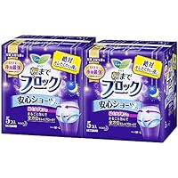 【まとめ買い】 ロリエ 朝までブロック 安心ショーツ 5コ入&times;2セット(10コ)