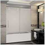 Aston tdr978 F-。。- 60 – 10 Langham曇りガラスtub-heightスライドシャワードア 60" x 60" TDR978F-CH-60-10 1