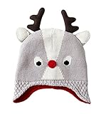 快売秋&冬キッズニッ帽子男女兼用防寒かわいい子供帽子クリスマスプレゼント (L, グレー)
