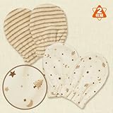 西松屋　2枚組オーガニックミトン（ツリー＆スター）【新生児50-60cm】