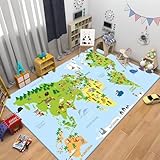 ラグ キッズマット プレイマット 道路 交通 地図 線路 プラレール トミカ 車柄 洗える 滑り止め付き 防音 防カビ 優しい肌触り 早期教育 知育 おもちゃマット 保育園 幼稚園 部屋飾り カーペット 面白い ゲームマップ 寝室 床暖房対応 おしゃれ デザイン (140*200CM,U)