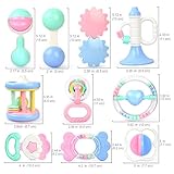 10pcs Rattles Baby Hand Jingle Shakingベル新生児Graspingおもちゃ色ランダム