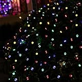 TKSTAR LEDソーラー装飾ライトストリング、ソーラー充電、装飾照明で構成された200個のLED照明で構成され、防水、庭、芝生、結婚式、パーティー、クリスマスツリー、家の装飾 JU-C2201 [