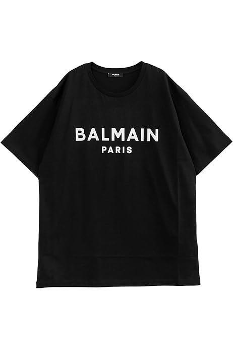 Amazon | [Balmain] (バルマン) Tシャツ ロゴ エコ コットンTシャツ 